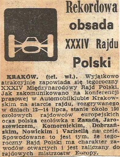 Rajd Polski 1974r