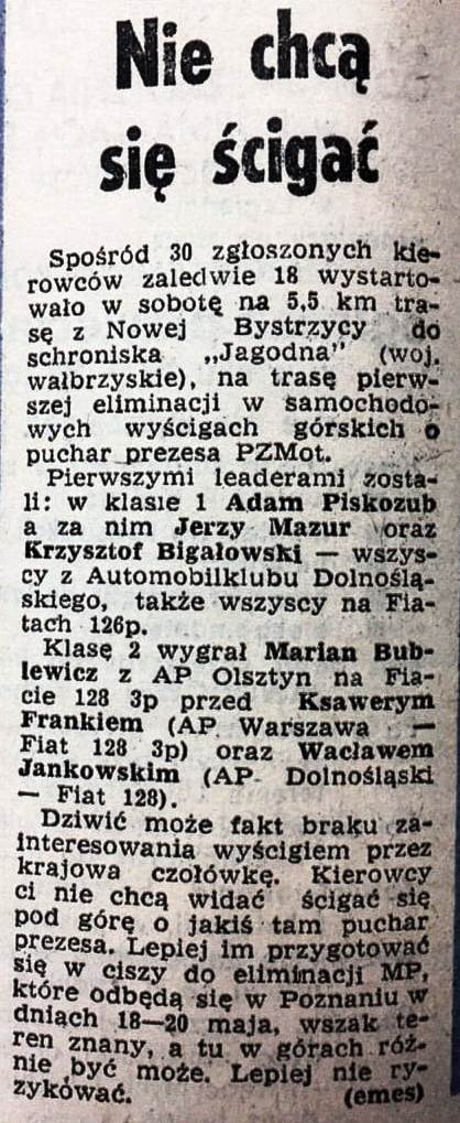 Nowa Bystrzyca-Spalona - G.Puch.PZMot 1 elim.
