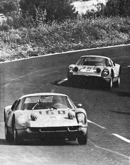 Nr.160.Robert Buchet i Herbert Linge, nr.155.Herbert Müller i Michel Weber - Porsche 904 GTS.