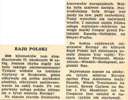 Rajd Polski - 1965r