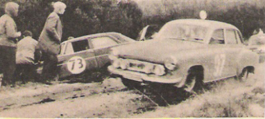 (Motor 1/66) Kurt Ruttinger i Gunter Gries na samochodzie Wartburg 1000.