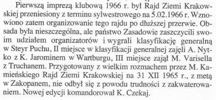 6 Rajd Ziemi Krakowskiej - 1966r.