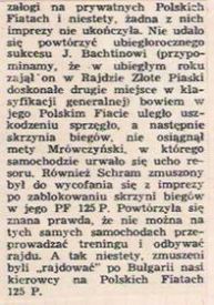 3 Rajd Złote Piaski.  23-25.06.1972r.
