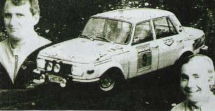 Peter Hommel i Günter Bork na samochodzie Wartburg 353.