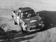Jean Claude Andruet i „Biche” na samochodzie Alpine Renault A 110.