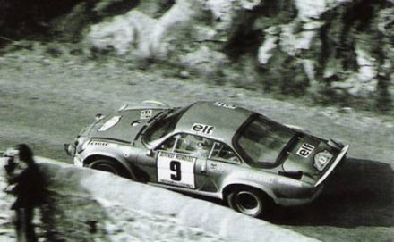Jean Luc Therier i Marcel Callewaert na samochodzie Alpine Renault A 110/1600 Turbo.