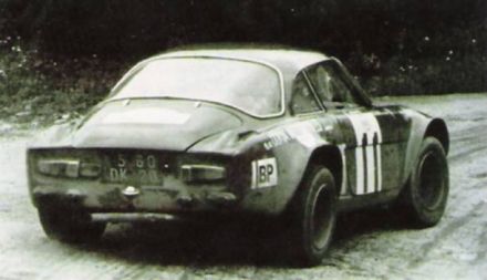 J.P.Manzagol i Moretti na samochodzie Alpine Renault A 110.