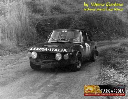 Sandro Munari i Mario Mannucci na samochodzie Lancia Fulvia 1600 HF.