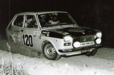 F.Musti i L.Botto na samochodzie Fiat 127.