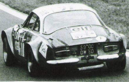 Jean-Luc Thérier na samochodzie Alpine Renault A110/1800 SS.