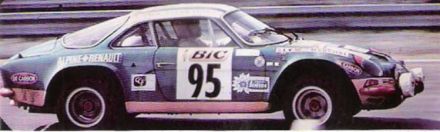 Jacques Marquet i Paoletti na samochodzie Alpine Renault A 110.