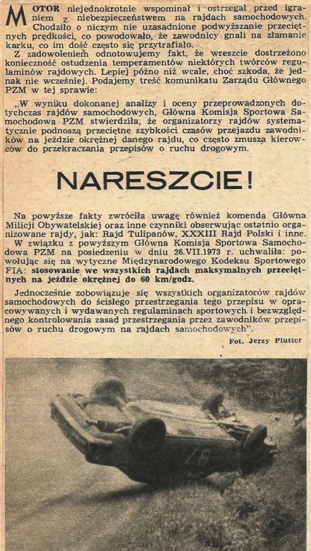 Rajdowe Mistrzostwa Polski 1973r.