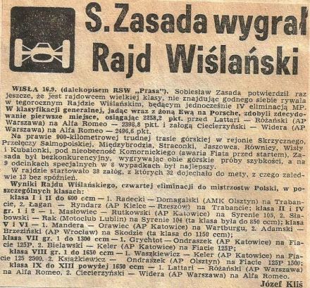 Rajd Wisły 1973r.