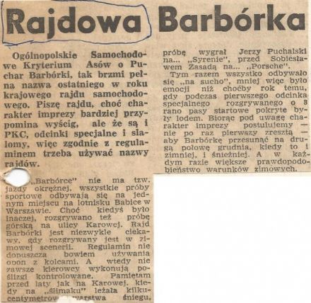 Rajd Barbórka - 1976r