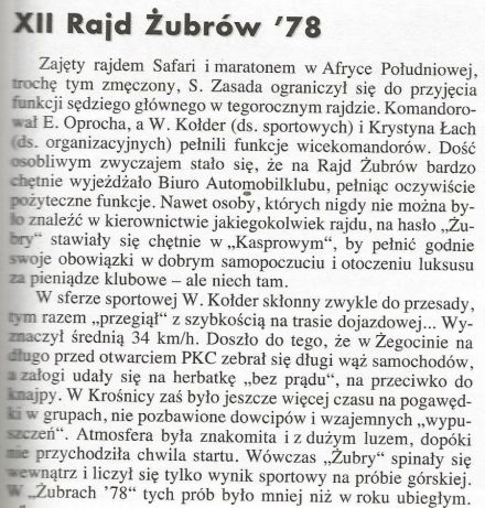 Rajd Żubrów - 1978r