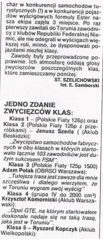 Toruń (PL).  4 eliminacja.  9.09.1979r.