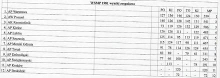 Podsumowanie WSMP - 1981r
