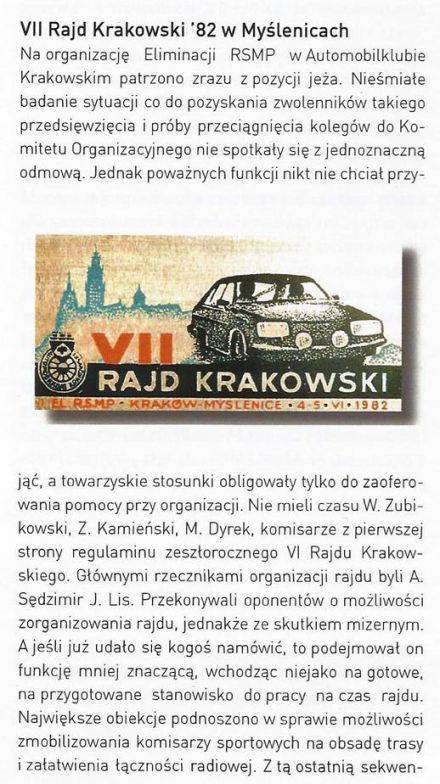 Rajd Krakowski - 1982r