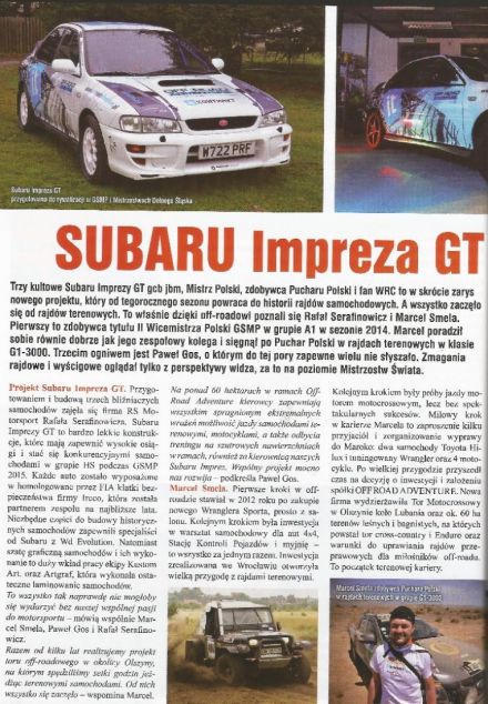 Subaru Impreza GT.