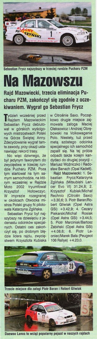 Rajd Mazowiecki - 2002r.