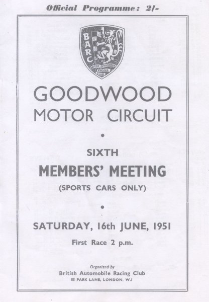 Members Meeting Goodwood - 1951r