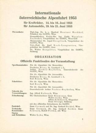 24 Österreichische Alpenfahrt. 1953r.