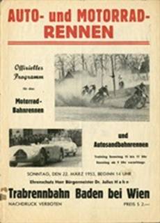 Trabrennbahn Baden bei Wien - 1953r.