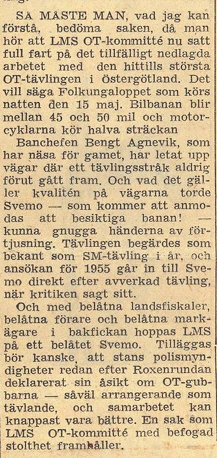 Folkungaloppet - 1954r.