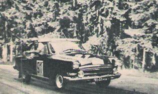 Haino A.Ruutel i Gunnar J.Holm na samochodzie Wołga Gaz 21.