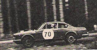 Giorgio Pianta i Luciano Lombardini na samochodzie Lancia Flavia coupe. (Motor 28/70)