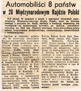 Rajd Polski - 1968r