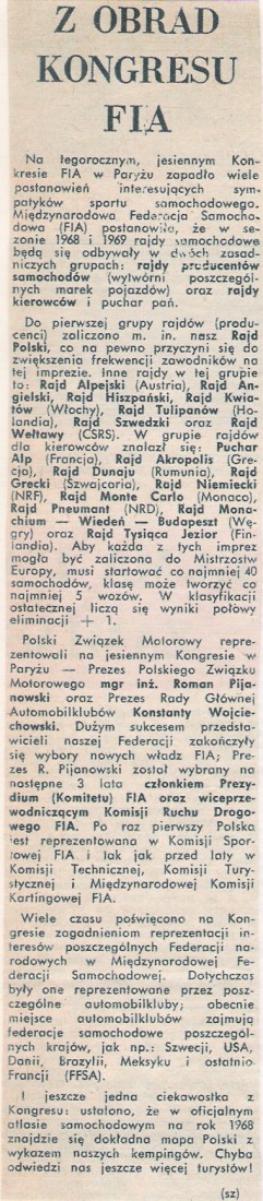 RMEK - zapowiedź sezonu 1968r