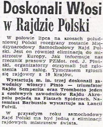 12 eliminacja - 32 Rajd Polski (PL) 