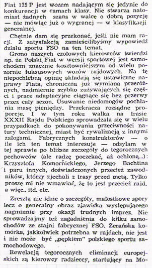 32 Rajd Polski. 4 eliminacja.  13-16.07.1972r.