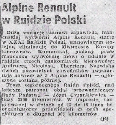 Rallye Poland - 1972r