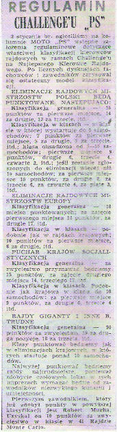 Rajdowe Samochodowe Mistrzostwa Polski – 1972r.