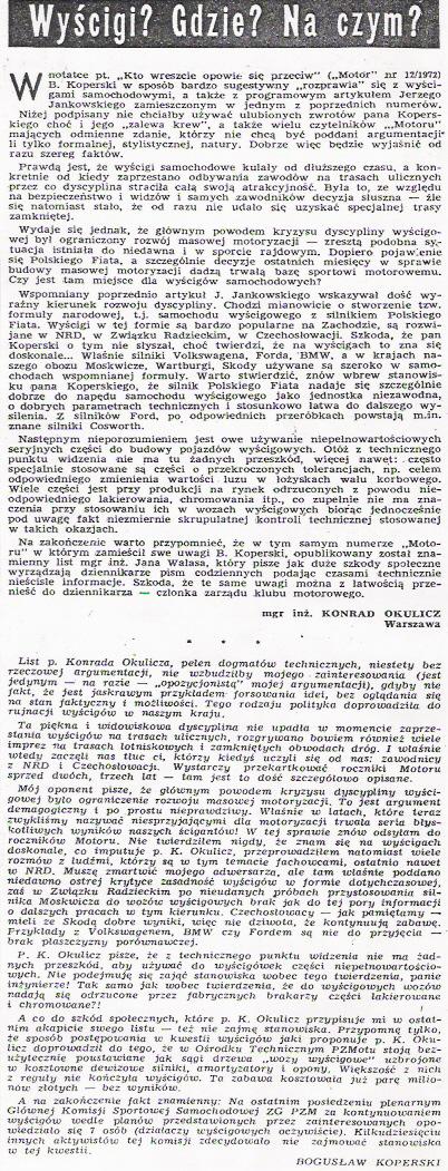 Zapowiedź sezonu – 1972r.
