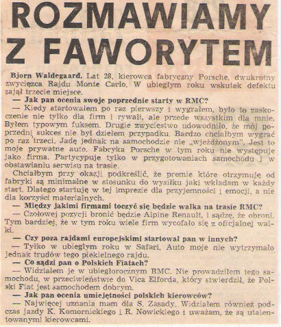 41.Rajd Monte Carlo (MC). 1 eliminacja.  21-29.01.1972r.