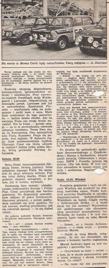 41.Rajd Monte Carlo (MC). 1 eliminacja.  21-29.01.1972r.