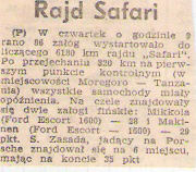 20 Rajd Safari (EAK). 3 eliminacja. 30.03.-3.04.1972r.