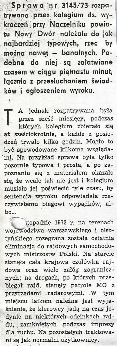 Rajdowe Mistrzostwa Polski 1973r.