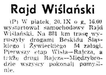 Rajd Wisły - 1974r