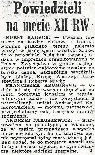 Rajd Warszawski 1974r