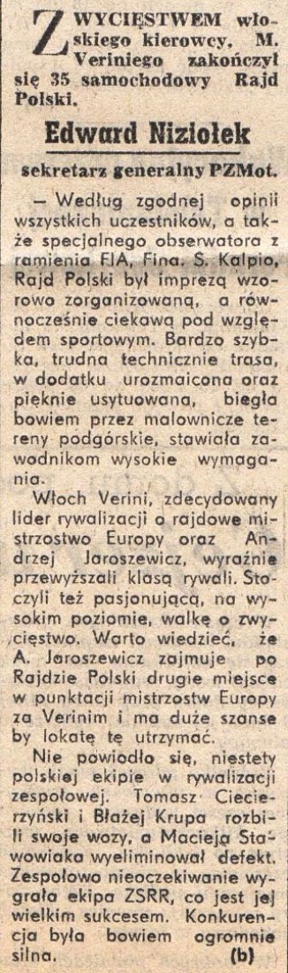 35 Rajd Polski - 1975r