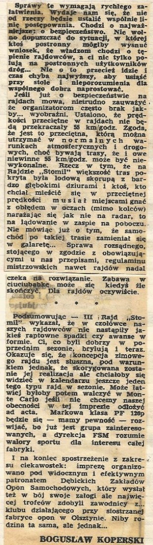 3 Rajd Stomil 1976