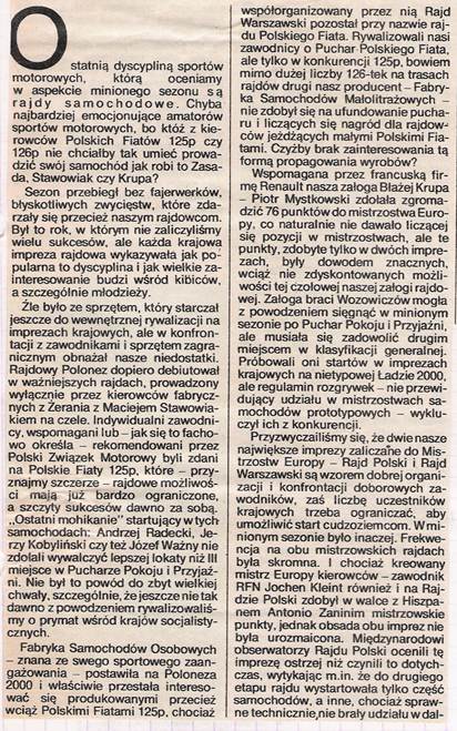 Podsumowanie sezonu.
