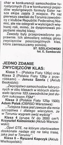 Toruń. 3 eliminacja.  9.09.1979r.