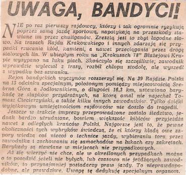 Rajd Polski (PL). 31 eliminacja. 5-8.07.1979r.