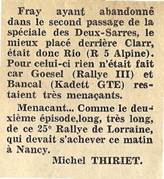 25 Rallye de Lorraine (F). 21 eliminacja (2).  19-20.05.1979r.