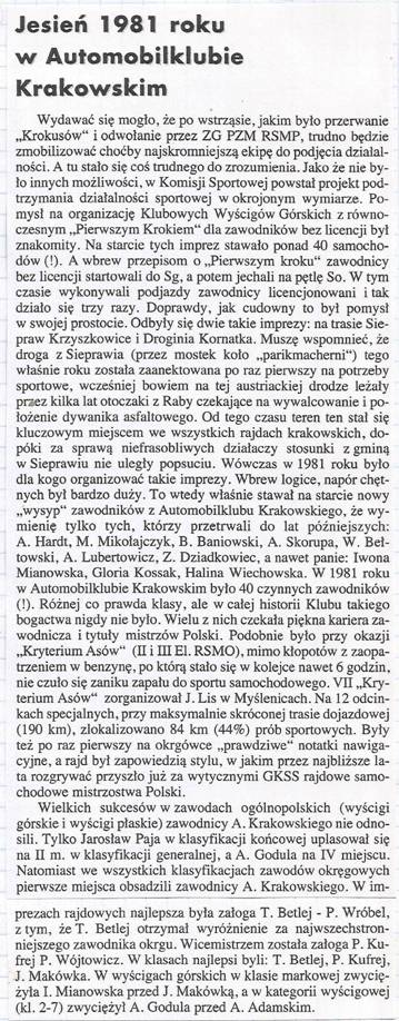 Siepraw – Krzeszkowice 1981r